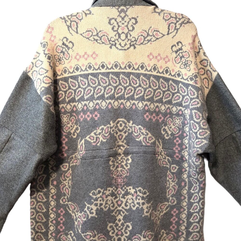 Davi & Dani Womens Gray Oversized Coat Size M - Picture 5 of 7
